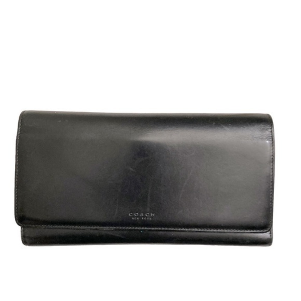 Coach black leather vintage wallet